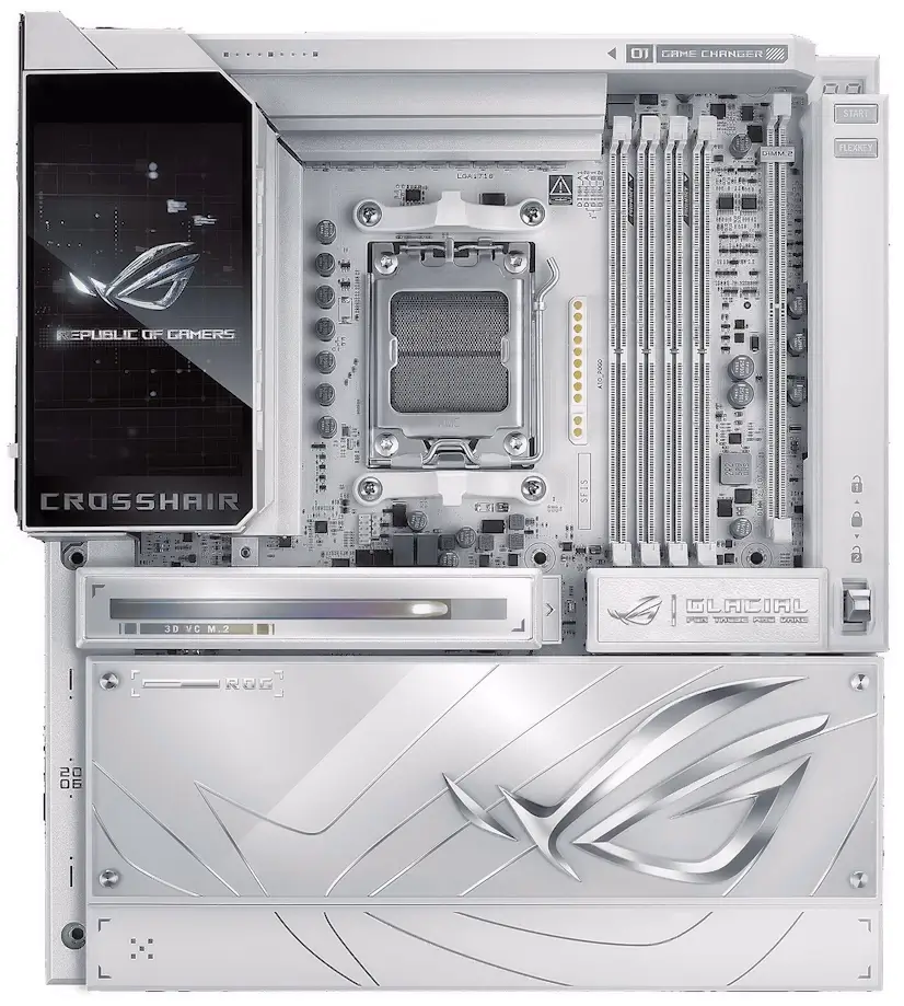 El Plantío Moncloa-Aravaca PC - Montaje Placa Base ASUS ROG CROSSHAIR X870E GLACIAL El Plantío Moncloa-Aravaca